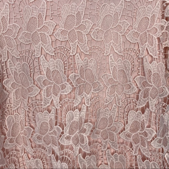 PHILOSOPHY Blush Pink Lacey Short Sleeve Top S - Picture 6 of 10
